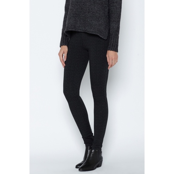 Joie Charcoal Gray Print Keena Leggings 